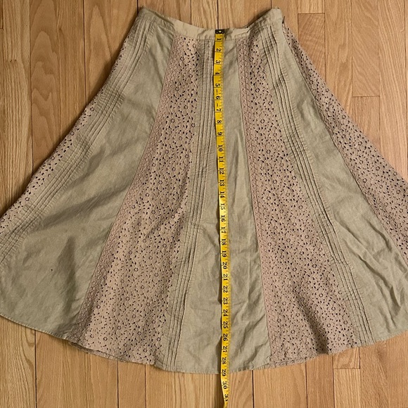 Coldwater Creek Tan Full Midi Skirt, Size XSP - Picture 3 of 9